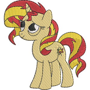Sunset Shimmer Pony My Little Pony Friendship Is Magic Free Coloring Page for Kids