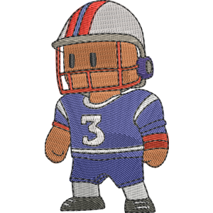 Quarterback Stumble Guys Free Machine Embroidery Design