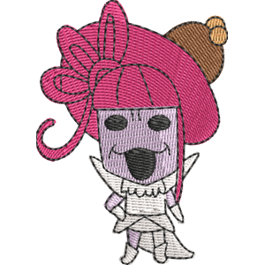 Lady Babatchi Tamagotchi Free Coloring Page for Kids