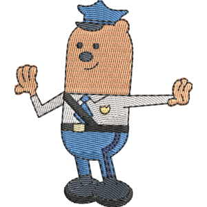 Policeman Wow! Wow! Wubbzy! Free Machine Embroidery Design