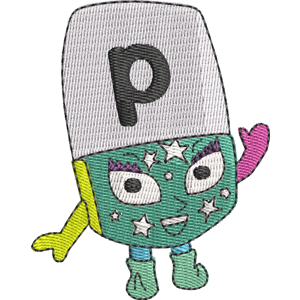 P Alphablocks Free Machine Embroidery Design