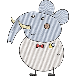 Mr Elephant Peppa Pig Free Coloring Page for Kids