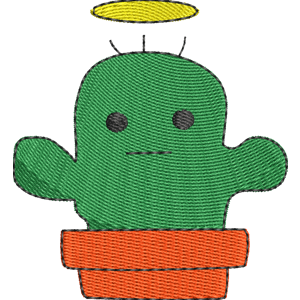 Cactus Angel Tamagotchi Free Coloring Page for Kids