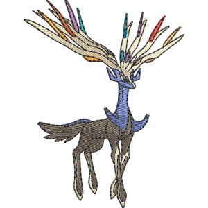 Xerneas Pokemon Free Coloring Page for Kids