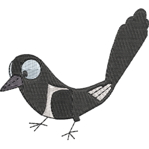 Magpie Mr. Bean Free Machine Embroidery Design