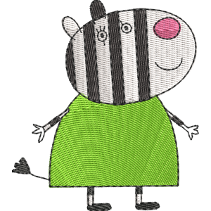 Mummy Zebra Peppa Pig Free Coloring Page for Kids