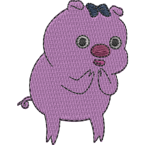 Ms. Pig Adventure Time Free Machine Embroidery Design