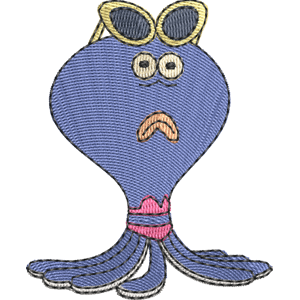 Dark Blue Octopus Zig & Sharko Free Coloring Page for Kids