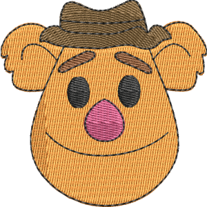 Fozzie Bear Disney Emoji Blitz Free Machine Embroidery Design