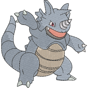 Rhydon Pokemon Free Coloring Page for Kids