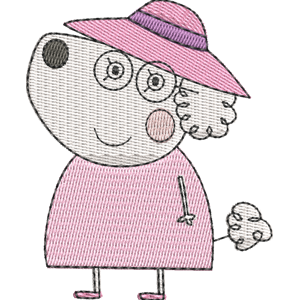 Perla Poodle Peppa Pig Free Machine Embroidery Design