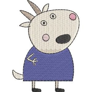 Signora Goat Peppa Pig Free Machine Embroidery Design