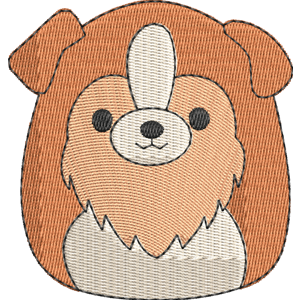 Andres the Sheltie Squishmallows Free Machine Embroidery Design