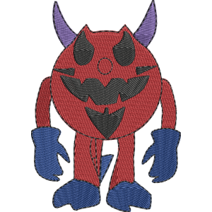 Pac-Devil Pac Man Free Machine Embroidery Design