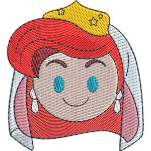 Wedding Ariel Disney Emoji Blitz Free Machine Embroidery Design