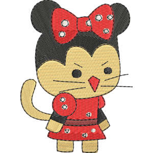 Mouse girl StrikeForce Kitty Free Machine Embroidery Design