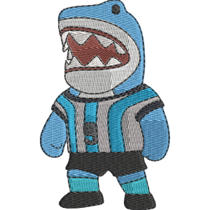 Argentinian Shark Stumble Guys Free Machine Embroidery Design