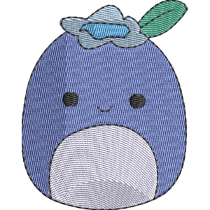 Bluby the Blueberry Squishmallows Free Machine Embroidery Design