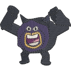 Enormous Coal Hanazuki Free Machine Embroidery Design