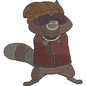 Jojo Raccoon We Bare Bears Free Machine Embroidery Design