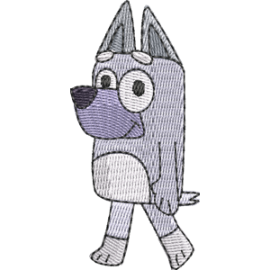 Grey Kid Bluey Free Machine Embroidery Design