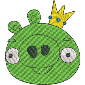 King Pig Angry Birds Pigs Free Machine Embroidery Design