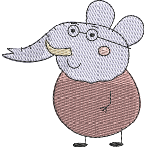 Grandpa Elephant Peppa Pig Free Coloring Page for Kids