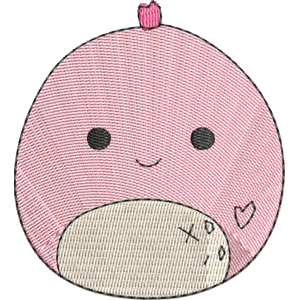 Anna the Pink Dinosaur Squishmallows Free Machine Embroidery Design