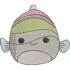 Canda the Fish Squishmallows Free Machine Embroidery Design