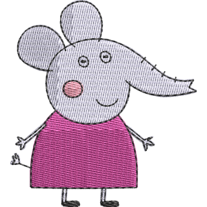 Mummy Elephant Peppa Pig Free Machine Embroidery Design