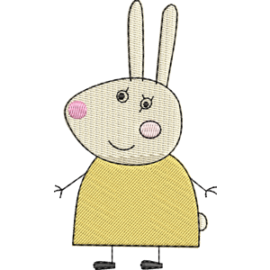 Miss Rabbit Peppa Pig Free Coloring Page for Kids