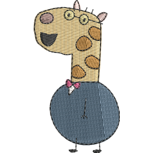 Grandpa Giraffe Peppa Pig Free Machine Embroidery Design