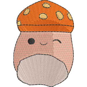 Alba the Mushroom Squishmallows Free Machine Embroidery Design