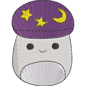 Carina the Mushroom Squishmallows Free Machine Embroidery Design