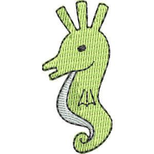 Representative Seahorse Adventure Time Free Machine Embroidery Design