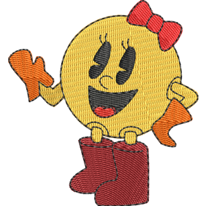 Ms. Pac-Man Pac Man Free Machine Embroidery Design