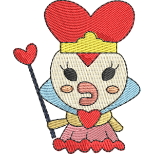 Queen of Hearts Tamagotchi Free Coloring Page for Kids
