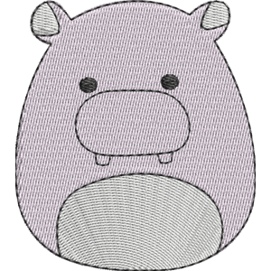 Benedict the Hippo Squishmallows Free Machine Embroidery Design