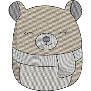 Bristle the Bear Squishmallows Free Machine Embroidery Design