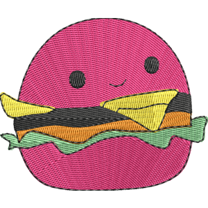 Brissa the Hamburger Squishmallows Free Machine Embroidery Design