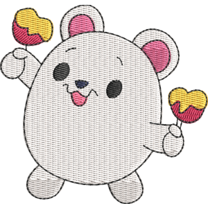 Snowy the Polar Bear Pikmi Pops Free Machine Embroidery Design