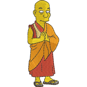 Dalai Lama Simpsons Free Machine Embroidery Design