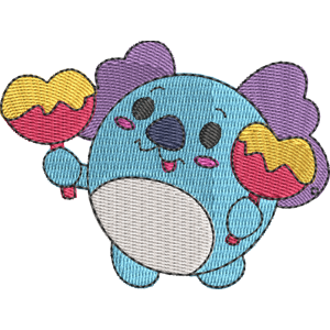 Fluff the Koala Pikmi Pops Free Machine Embroidery Design