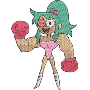 Punching Trudy OK K.O.! Let's Be Heroes Free Machine Embroidery Design