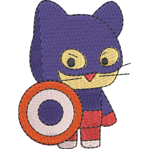 Captain StrikeForce Kitty Free Machine Embroidery Design