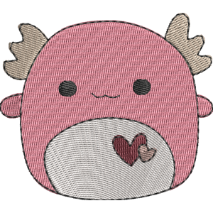 Aleka the Axolotl Squishmallows Free Machine Embroidery Design