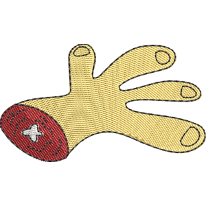 The Hand 12 oz. Mouse Free Machine Embroidery Design