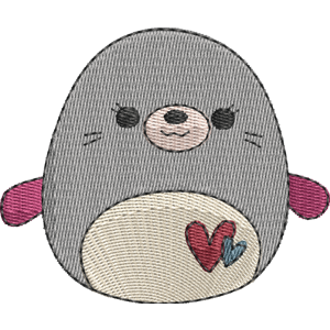 Ale the Seal Squishmallows Free Machine Embroidery Design