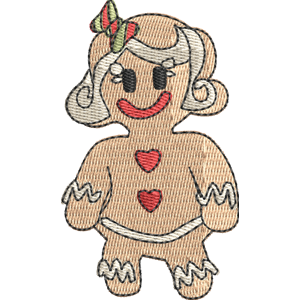 Gingerbread Gal Stumble Guys Free Machine Embroidery Design