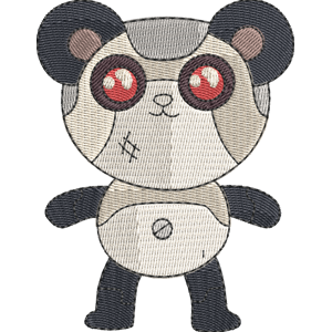 Panda-tron Amphibia Free Machine Embroidery Design